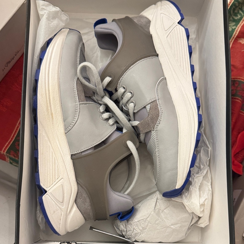 Dondup Gray and Blue Athletic Shoes